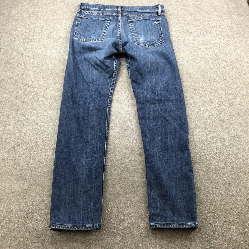 Rag & Bone Jeans Mens 29x31 Blue Standard Issue Fit 2 Slim Straight Denim - Picture 5 of 10